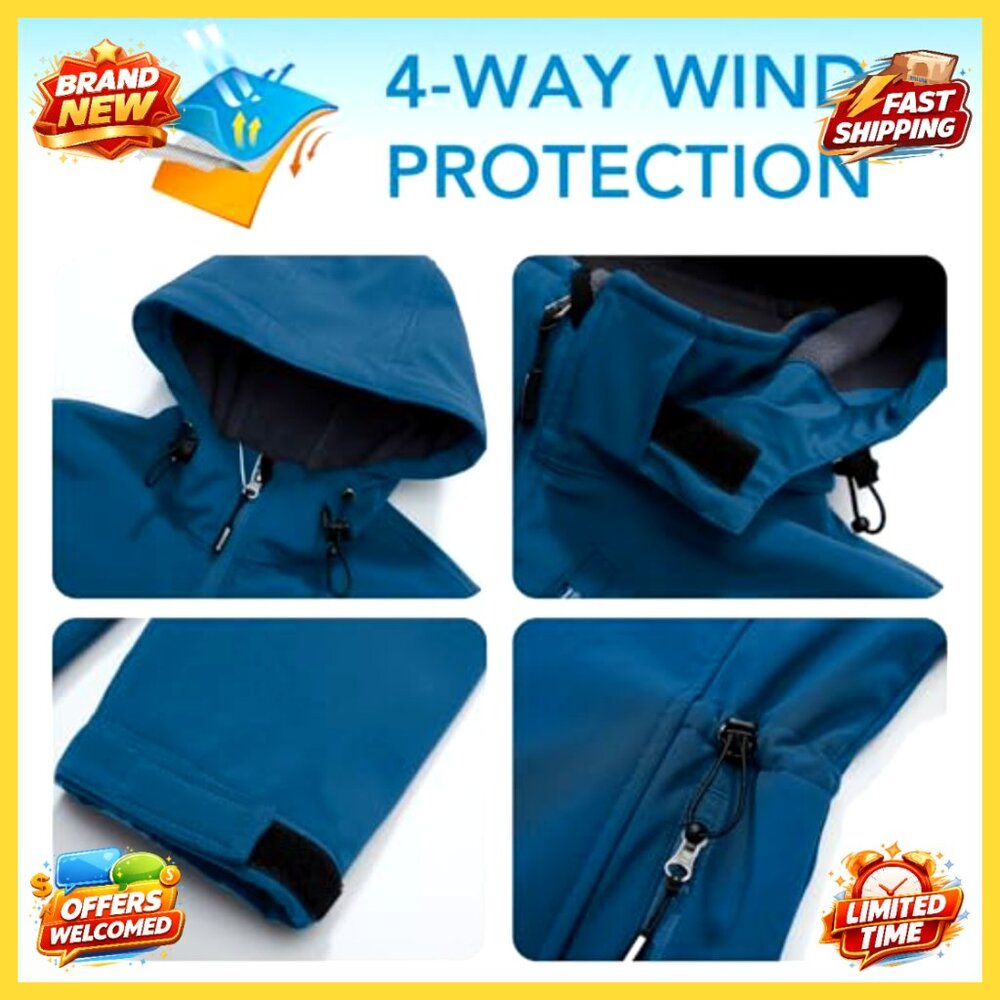 Women's Softshell Jacket Waterproof Lightweight F… - image 6